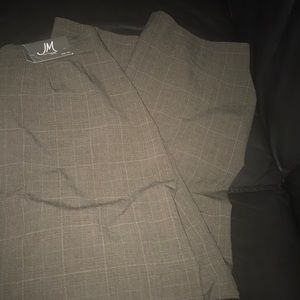 JM collection Ladies trousers- brown plaid